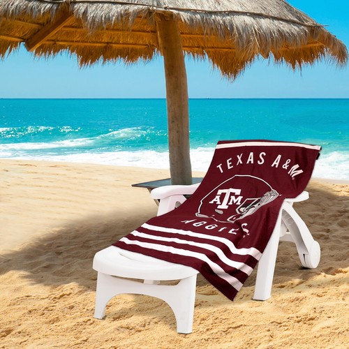 Пляжное полотенце Northwest NCAA Texas A&M Aggies в полоску, 30 x 60