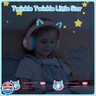 LOBKIN Kids Bluetooth Headphones,Over Ear Kids Headphones Wireless with Mic 50H Playtime Colorful LED Lights AUX Cord 94dB Safe Volume Limited Foldable Design for Boy Girl Travel/School/iPad