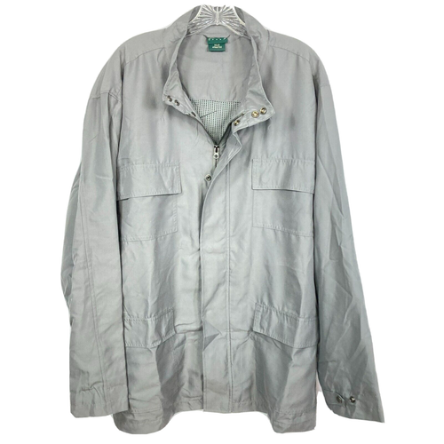 Scandia Woods Jacket Mens Sz XL Green Utility Full Zip Snap