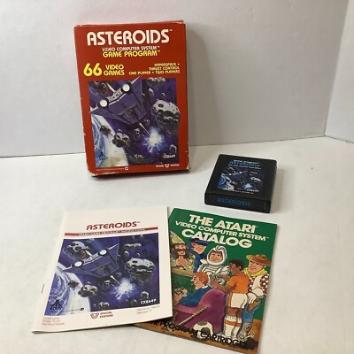 Vintage 1981 Atari Asteroids Video Game w/Manual & Box