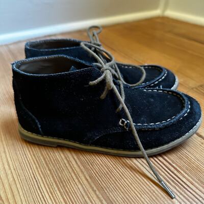 Janie and Jack navy suede high top dress shoe SIZE  13