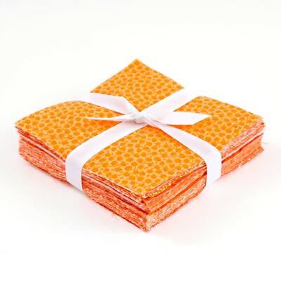 It's All Orange 90-pc pre-cut charm pack 5'' squares 100% cotton fabric quilt 