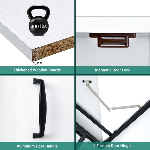 Kitchen Pantry Cabinet Tilt Out Trash Can Cabinet Hutch Storage Cupboard Cabinet