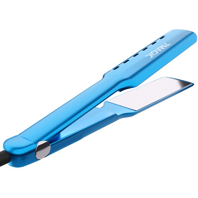 Nano Titanium 1.7'' Wide Flat Iron for All Hair - Straightener with 5 Temps Blue
