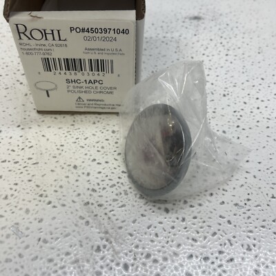  Rohl SHC-1APC 2'' Sink Hole Cover, Chrome.