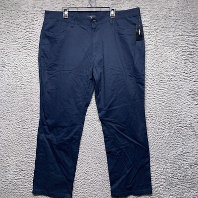 Alfani Pants Men 40 30 Blue  Flat Front  Chino Casual Work