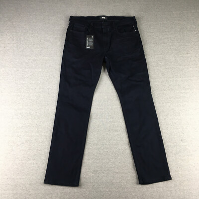 Paige Jeans Mens 36 Federal Straight Transend Denim Pants Dark Wash Blue