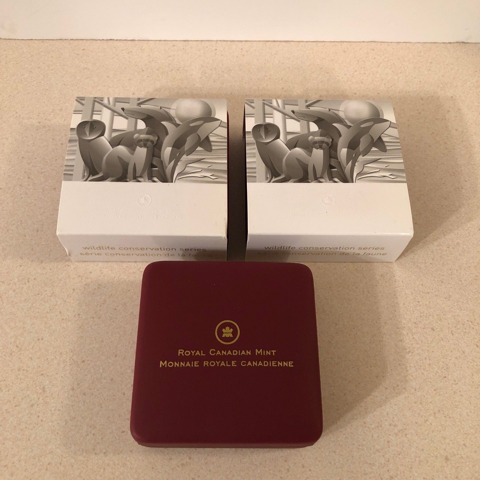 (3) CANADA 2010 $3 SQUARE COIN... BARN OWL...POLAR BEAR...MINT IN CASE W/ COA