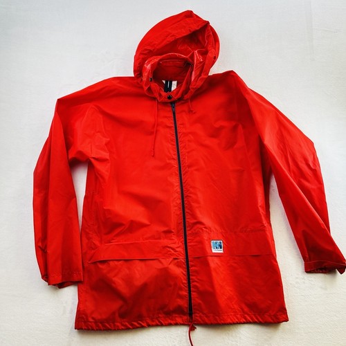 VINTAGE Helly Hansen Jacket Womens Extra Small Red Logo Rain