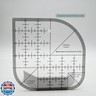 Curved Corner Cutter Quilting Ruler,Sewing Ruler,Acrylic Patchwork Quilting Templates Tools