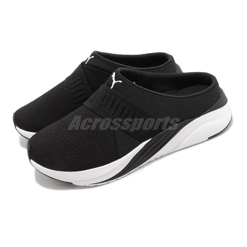 Puma Softride Ruby Mule Wns Черно-белые женские туфли без шнуровки Casula 377064-01