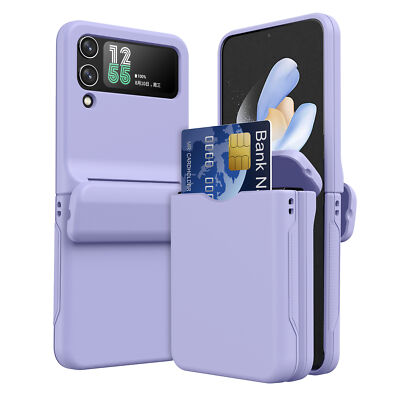 For Samsung Galaxy Z Flip 6/5/4/3 Hinge Protection Case Card Slot Wallet Cover