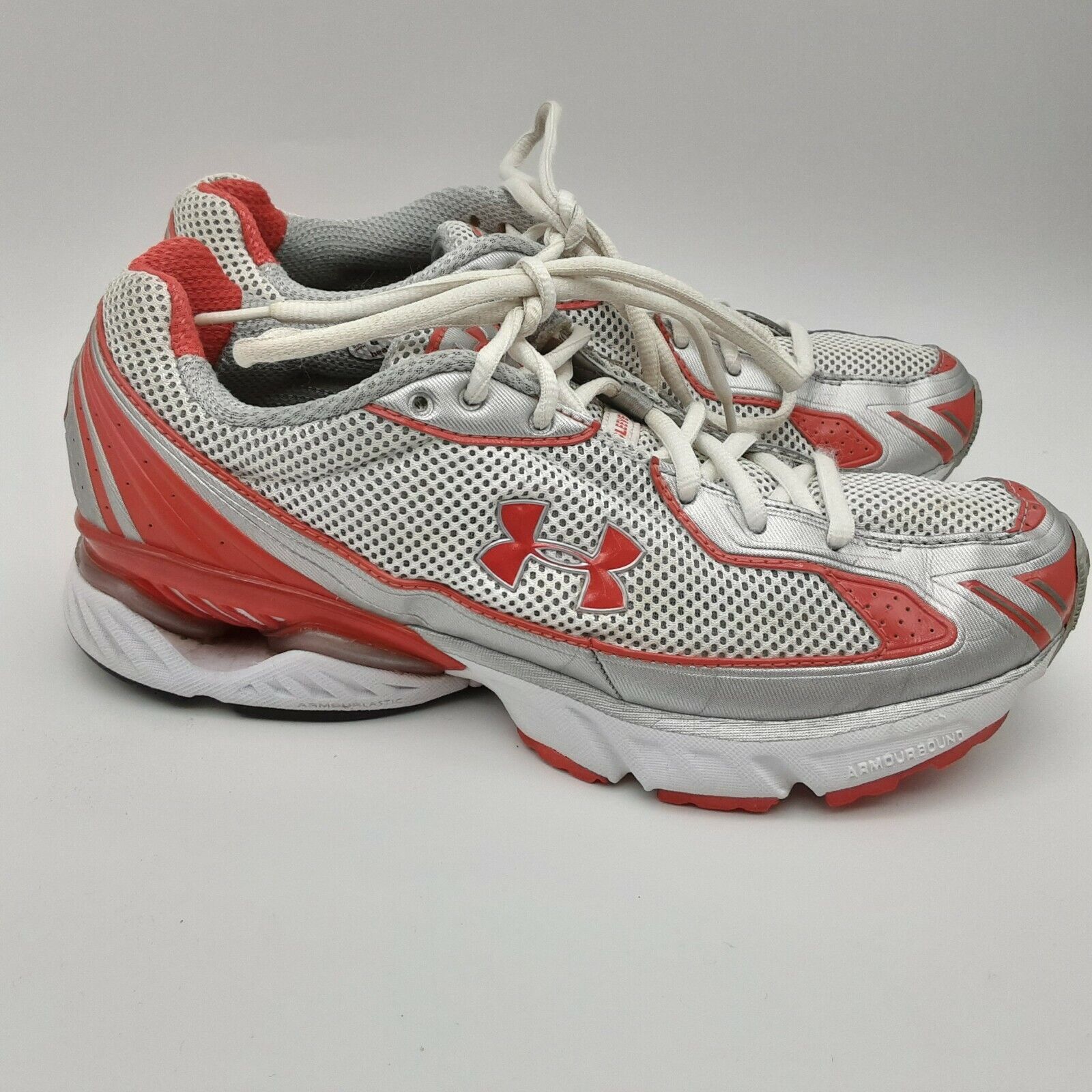 Under Armour Cartilage FootSleeve Womens Sz 9 White Orange Under Armour Cartilage FootSleeve Womens Sz 9 White Orange