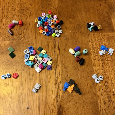 Lego Lot 100 Various Colors Replacement Pieces 1x1 Stud Flat Specialty Cone Set