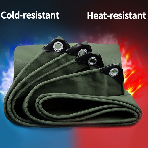35Mil Thick Waterproof Canvas Tarps 19.4oz Durable Tear UV Resistant Tarpaulins