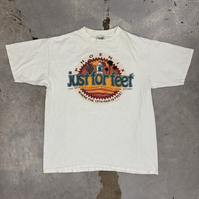 Just For Feet T Shirt Vtg 90s Coming Attraction Phoenix Arizona Shoe Store XL