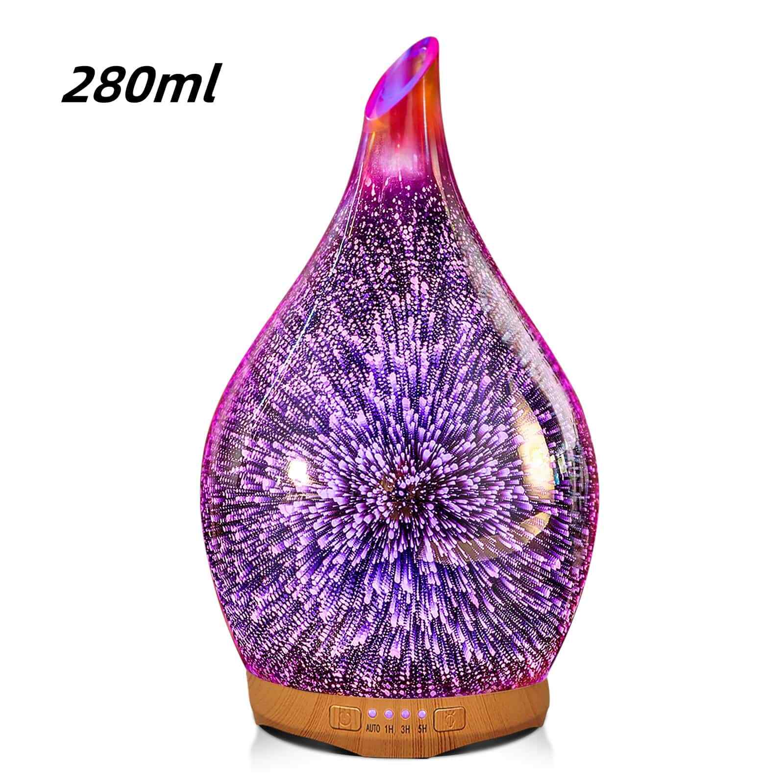 3d Effect Glass Aroma Diffuser Rosegold 7 Colors