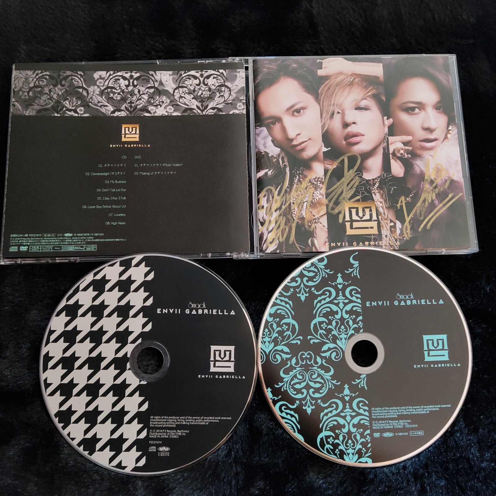 Snack ENVii GABRIELLA(初回限定盤)(DVD付) SNACK ENVII GABRIELLA Signed 直筆サイン Japan CD/DVD 1st