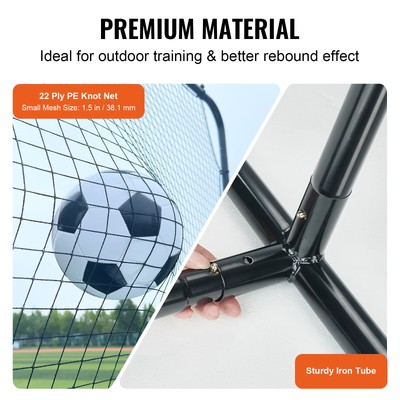 VEVOR 12x6FT Soccer Rebounder Net Iron Soccer Training Equipment Portable Bag