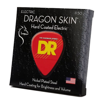 DR Strings Dragon Skin Clear Coated Electric Guitar Strings: Heavy 11-50