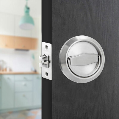 Invisible Cup Handle Recessed Door Ring Flush Pull Privacy Door Knob Locks NEW