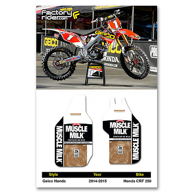 2014 - 2017 Honda CRF 250 GEICO Fork Guards dirt bike graphics
