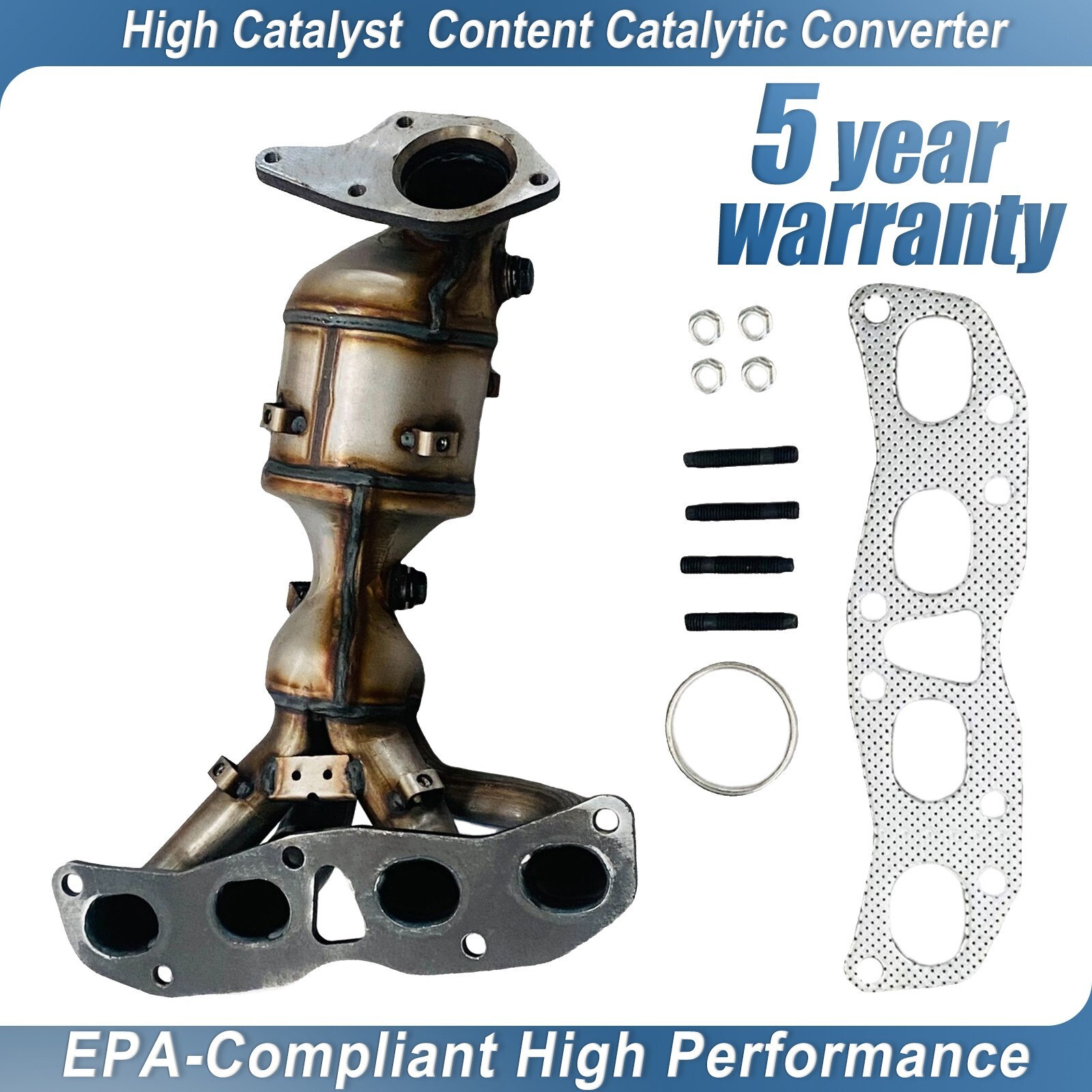 SINOCMP Front Rear Catalytic Converter For 07-13 Nissan Altima 2.5L Direct Fit 54782 16593