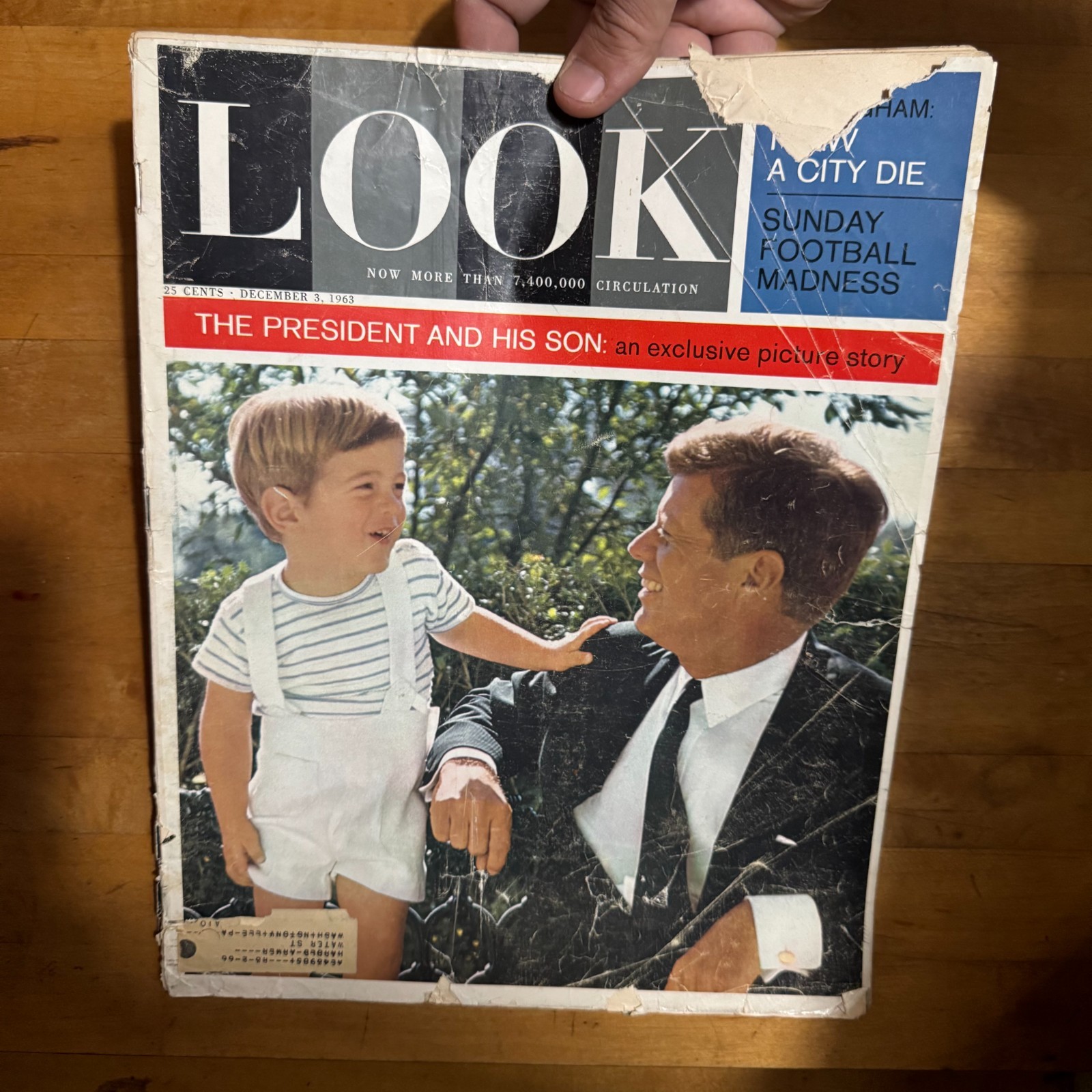 Look Magazine The President and His Son John F Kennedy/JFK Jr. December 3, 1963