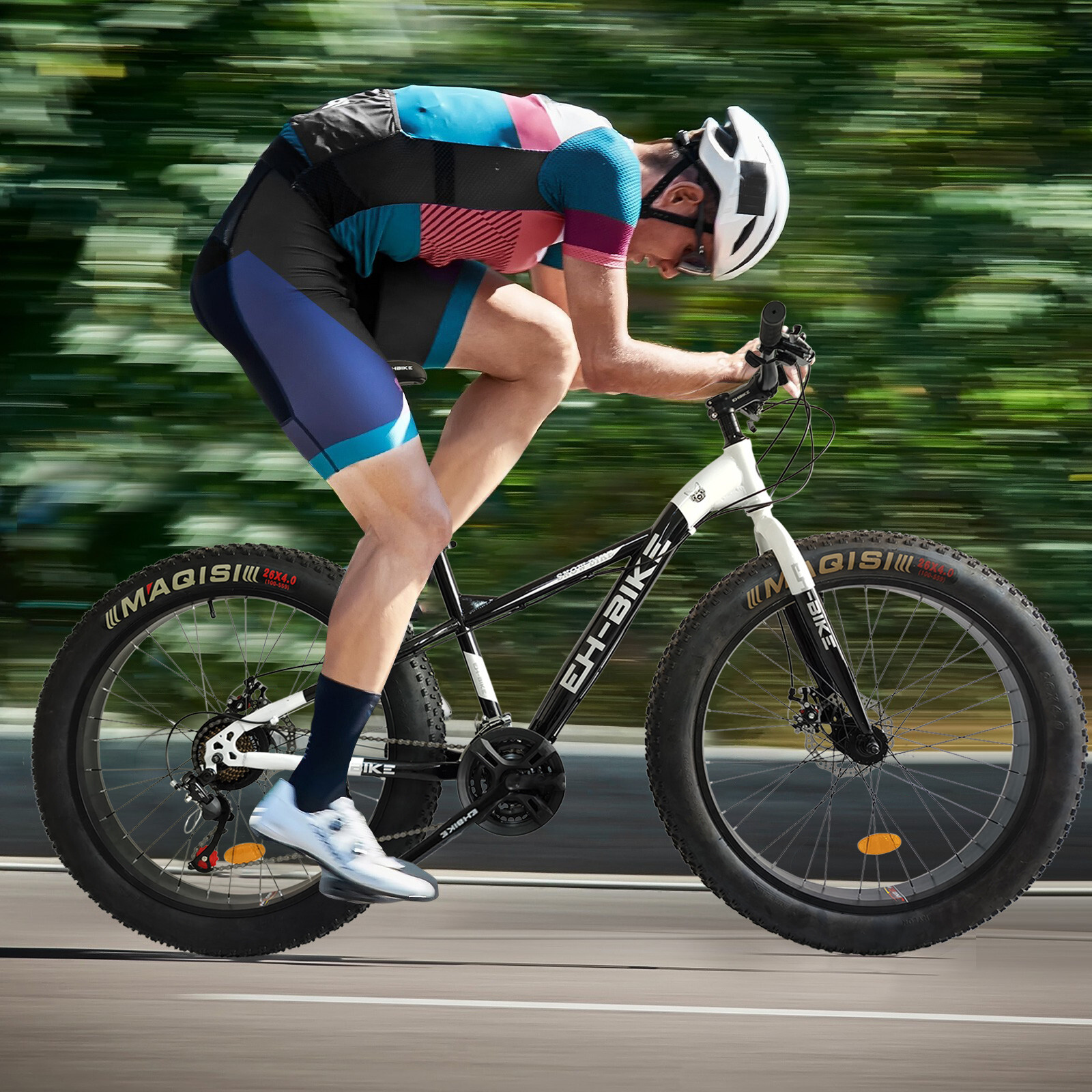 NEW 26 in Fat Tire Bikes Full Suspension Mountain Bike Men 21 Speed MTB Bicycle