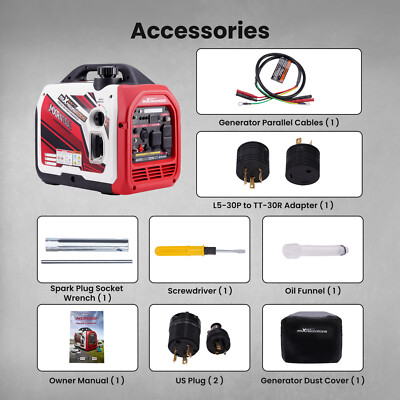 Gas-powered 4000 Watt Generator Portable EV-Charging w/Bluetooth CO Alert