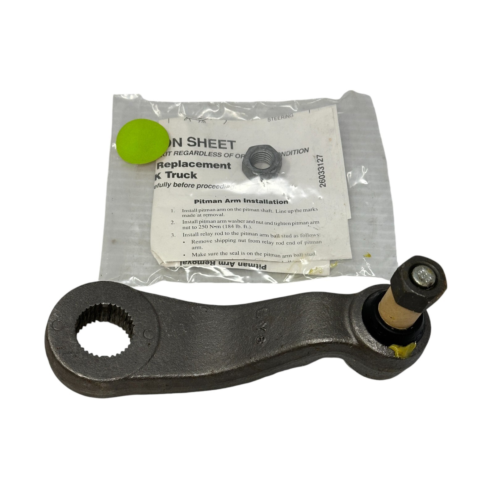 Genuine GM 26051896 Pitman Arm Kit fits Cadillac Chevrolet