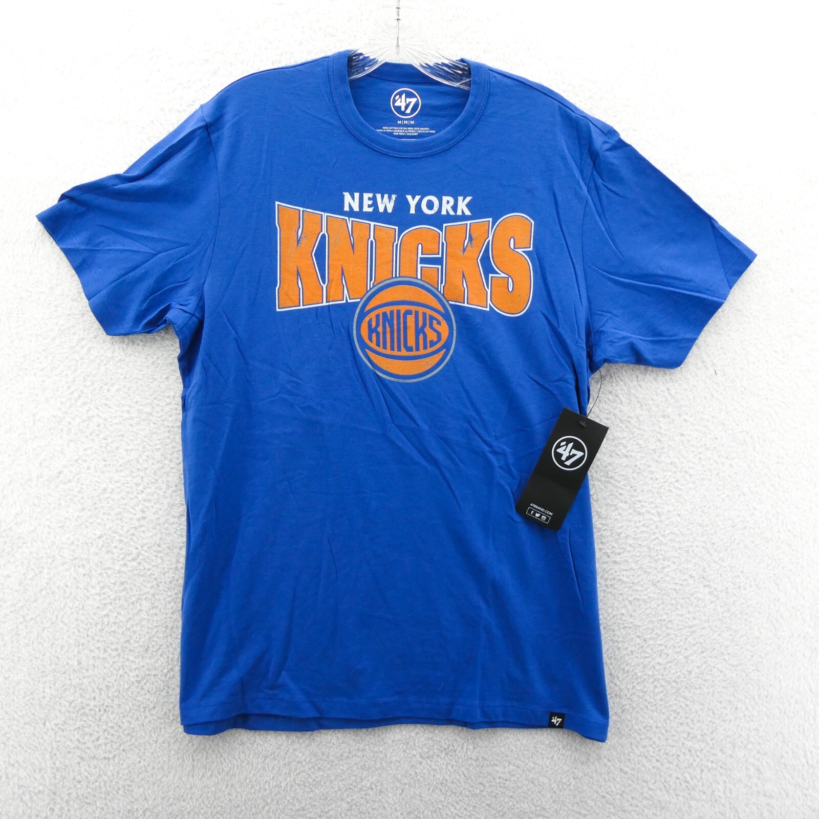 New York Knicks Shirt Medium Mens '47 Brand NBA Blue 100