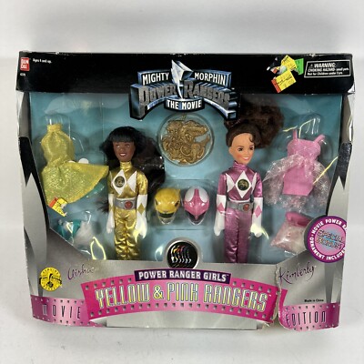 Mighty Morphin Power Rangers Movie Edition AISHA & KIMBERLY Yellow & Pink Dolls