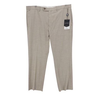 NWT LAUREN RALPH LAUREN Men's Norton Pants Light Brown Flat Front  Flat 36x30