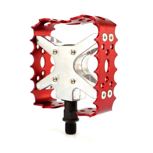 Wellgo BMX MTB Bear Trap Old school Bike Pedal 9/16" or 1/2" Black Blue Red Gold