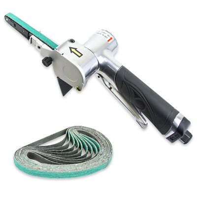 TGR 3/8  x 13  Air Belt Sander with (10 Extra) 60 Grit Zirconia Belts