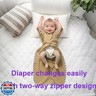 Transitional Swaddle Blanket Sack 2-Pack, 100% Cotton Baby Sleep Sack, Arms Up Design with 2-Way Zipper, Breathable Newborn Swaddle for Boys Girls (Light Green + Tan, Large 6-9 Months)