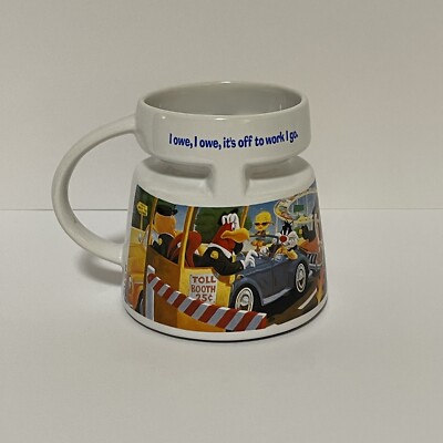 VINTAGE 1995  I Owe, I Owe  LUNEY TUNES MUG. PERFECT CONDITION!