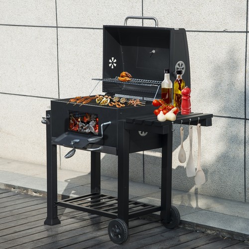 Holzkohlegrill Grillkamin Kohlegrill Standgrill Räucherofen Grill Kohlegrill BBQ