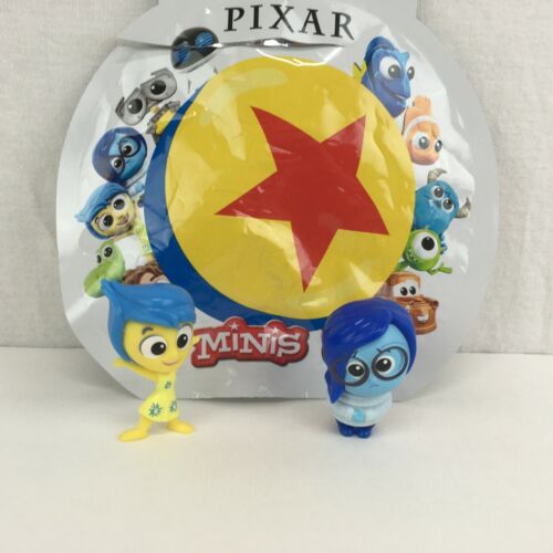 Lot of 2 Disney Pixar Minis JOY and SADNESS Figures 2020 Mattel