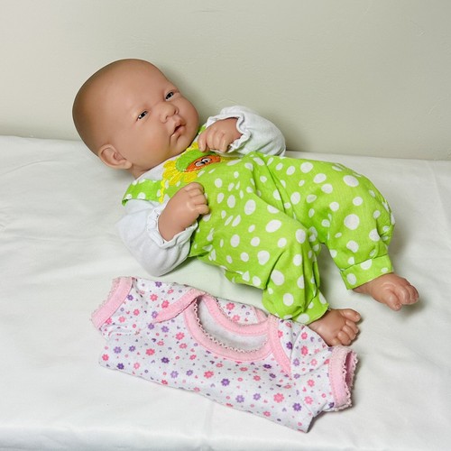 Berenguer La Newborn Baby Doll Realistic Floral Rompers ID Bracelet 14