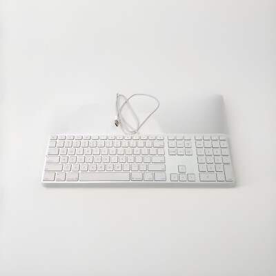 Apple A1243 USB Wired Keyboard Aluminum Slim with Numeric KeyPad MB110LL/A