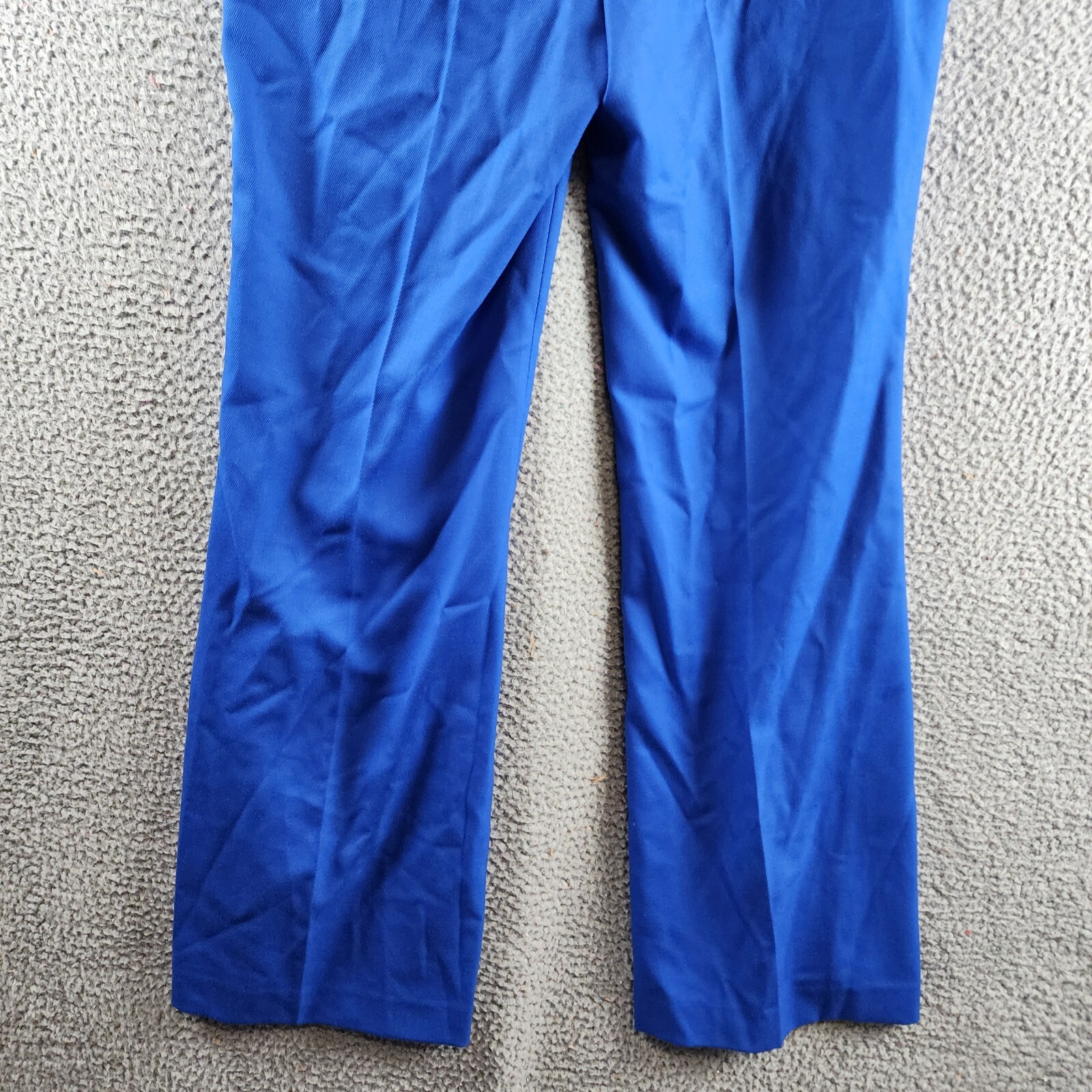 BOSS Talia Wool Blend Flare Leg Pants Women's 8 Bright Blue Solid Side Pockets - Picture 13 of 15