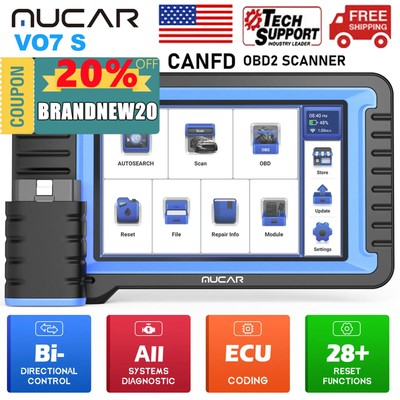 2024 MUCAR VO7S Bidirectional Scanner Auto Diagnostic Scan Tool Key Code CANFD