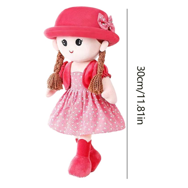 Handmade Rag Doll Soft Baby Rag Doll Pink Girl