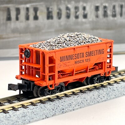 Atlas 3203 Minnesota Smelting 70 Ton Ore Car Custom Load MSCX 125 N Scale