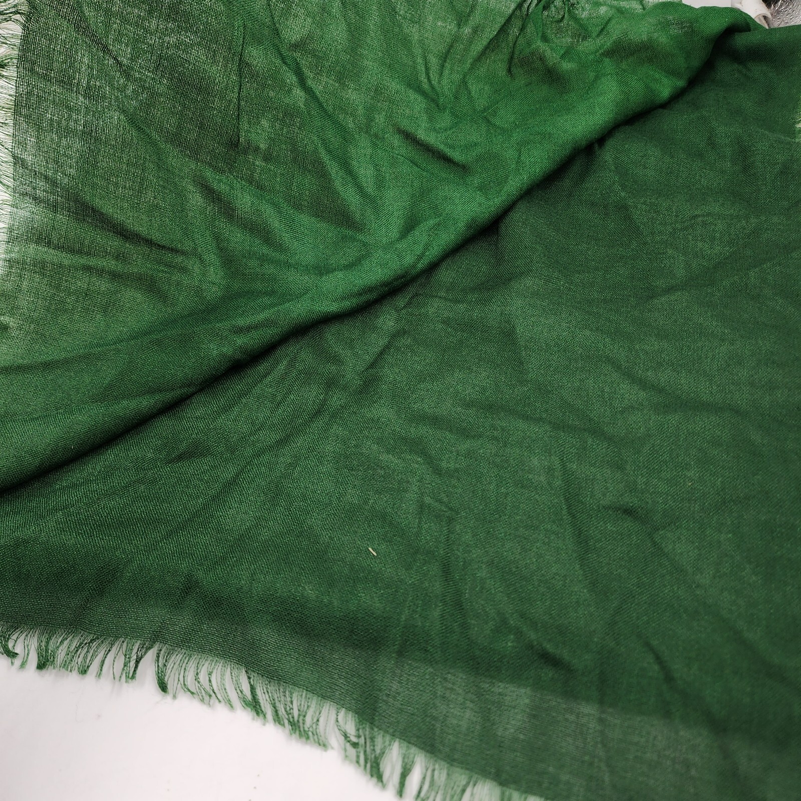 FERRAGAMO Gradient Cashmere-Silk Blend Stole Women's One Size Dark/Light Green - Picture 7 of 13