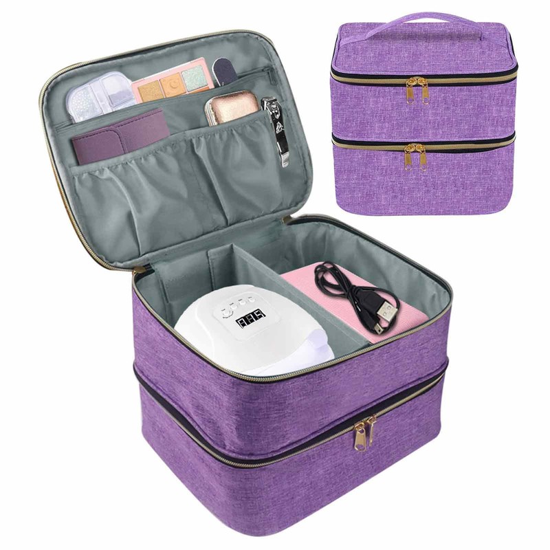Nail Polish Carrying Case Bag Storage Organizer Pockets for Manicure Accessories