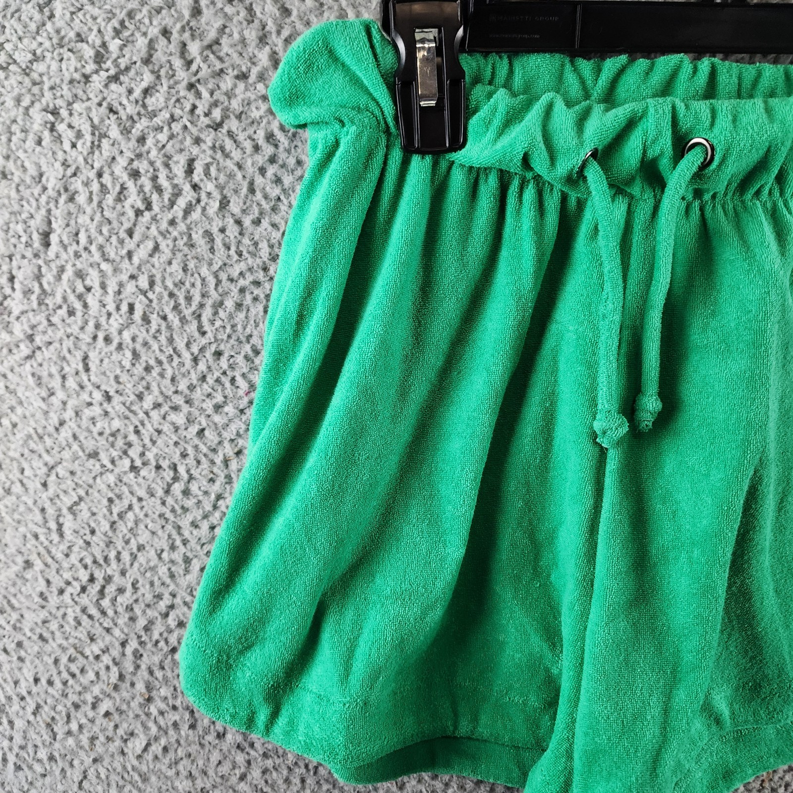 Elan Elastic Waistband Swim Cover Up Shorts Women's S Green Bright Solid Pull On - Picture 4 of 19
