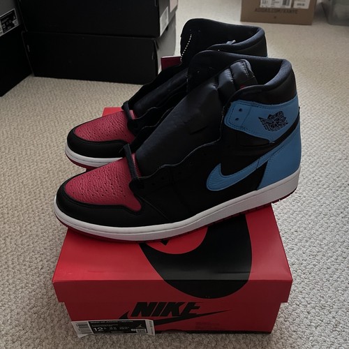 Pre-owned Jordan Air  1 High Unc To Chi Chicago Black Blue Red - Size 12.5 Women 11 Men